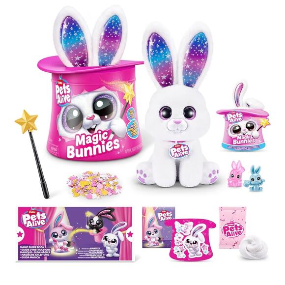 Pets Alive Magic Bunnies (Pearl)ZURU Electronic Plush Surprise Magic Toy NEW - Picture 1 of 4